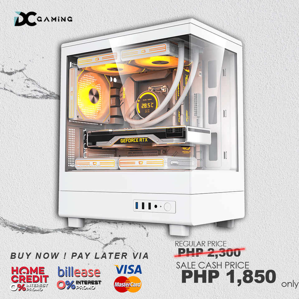Darkflash DB330M Glass M-ATX PC Case | WHITE